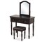 Makeup Vanity Table And Stool Set With Detachable Mirror And 3 Drawers Storage